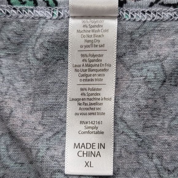 LuLaRoe Womens Perfect T Swing Tunic XL Floral Print Super Soft Short Sleeve - Picture 4 of 9